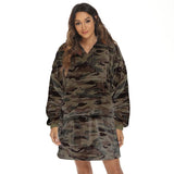 Adult Hoodie Blanket Oversized Super Soft Wearable Flannel Hooded Sweatshirt