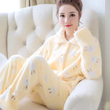 Teddy Thermal Fleece Warm Jumpsuit Ultra Soft Homewear Night Suit Coral Velvet
