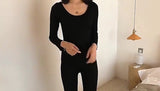 Ladies Long Johns Cotton Thermal Underwear Women Warm & Cozy Long Sleeve Vest