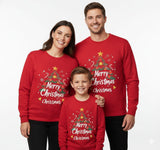 Xmas Jumper Long Sleeve Round Neck Matching Family Merry Christmas Sweatshirts