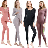 Ladies Long Johns Cotton Thermal Underwear Women Warm & Cozy Long Sleeve Vest