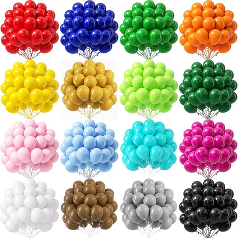 100x Latex Plain Balloon 10-12 Inch Baby Shower Birthday Wedding Helium Balloons