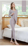 Ladies Long Johns Cotton Thermal Underwear Women Warm & Cozy Long Sleeve Vest
