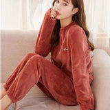 Ladies Teddy Fleece Jumpsuit 40-70kg Womens Large Size Warm Pajamas Homewares