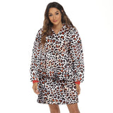 Adult Hoodie Blanket Oversized Super Soft Wearable Flannel Hooded Sweatshirt