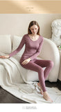 Ladies Long Johns Cotton Thermal Underwear Women Warm & Cozy Long Sleeve Vest
