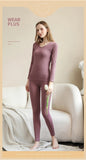 Ladies Long Johns Cotton Thermal Underwear Women Warm & Cozy Long Sleeve Vest