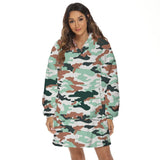 Adult Hoodie Blanket Oversized Super Soft Wearable Flannel Hooded Sweatshirt