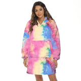 Adult Hoodie Blanket Oversized Super Soft Wearable Flannel Hooded Sweatshirt