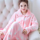 Teddy Thermal Fleece Warm Jumpsuit Ultra Soft Homewear Night Suit Coral Velvet