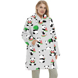 Adult Hoodie Blanket Oversized Super Soft Wearable Flannel Hooded Sweatshirt
