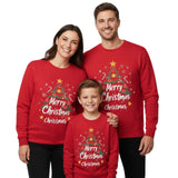 Xmas Jumper Long Sleeve Round Neck Matching Family Merry Christmas Sweatshirts