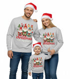 Grey Xmas Jumper Christmas with My Family Sweatshirts for Men's Women's & Kids