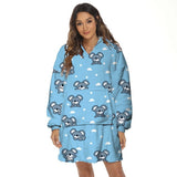 Adult Hoodie Blanket Oversized Super Soft Wearable Flannel Hooded Sweatshirt