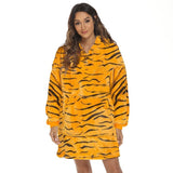 Adult Hoodie Blanket Oversized Super Soft Wearable Flannel Hooded Sweatshirt